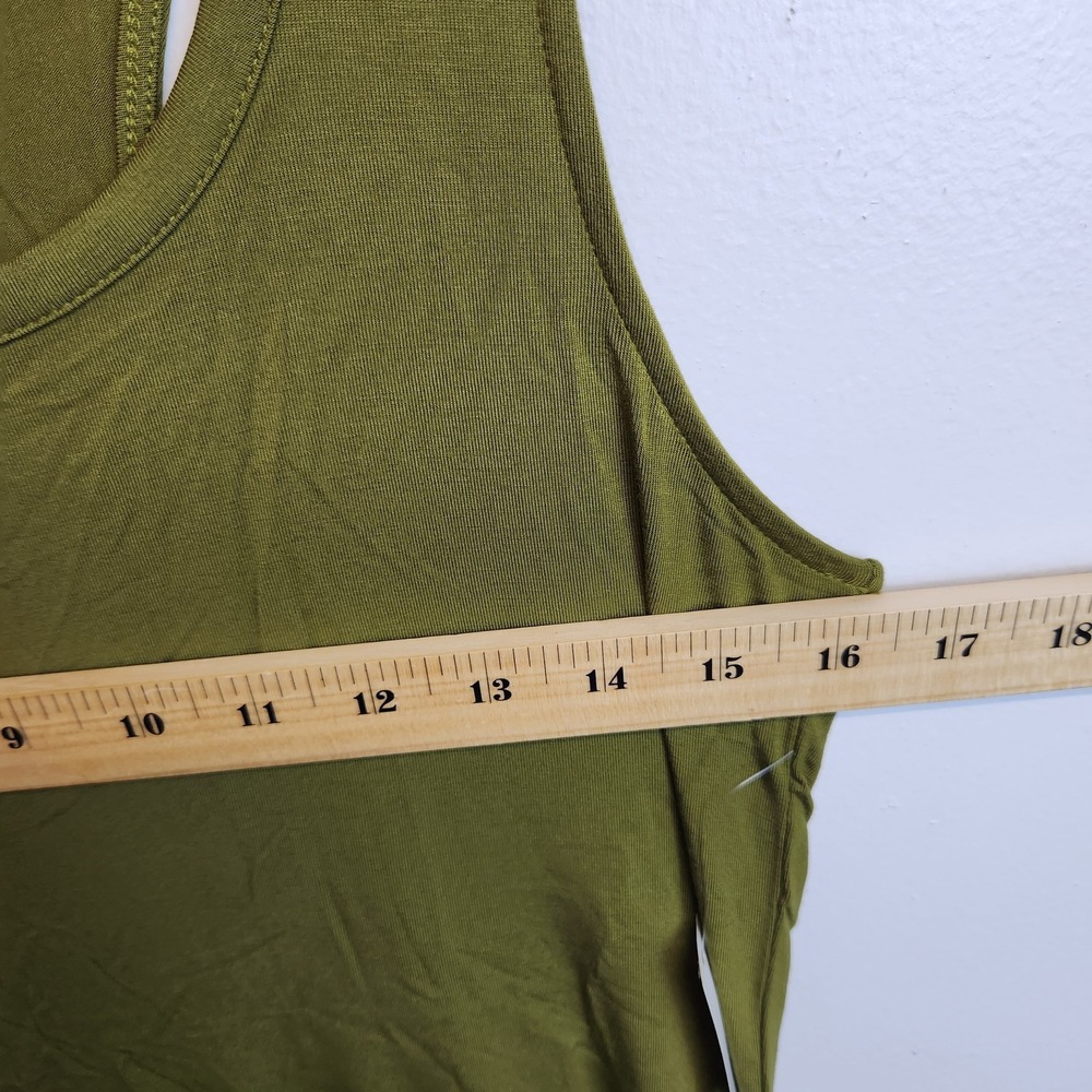 Daily Ritual Dress Womens Medium Green Sleeveless Racerback Casual Tank Viscose - Picture 5 of 7